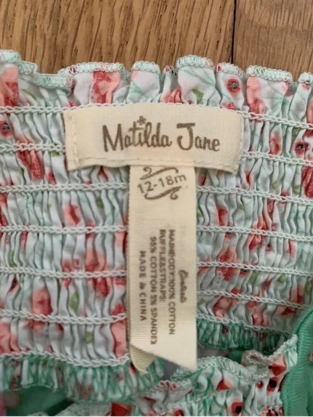 Matilda Jane Aqua and Pink Watermelon Ruffle Romper